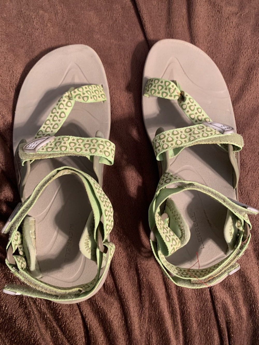 Merrell Women's Lime Patterned Strap Outdoor Sandals